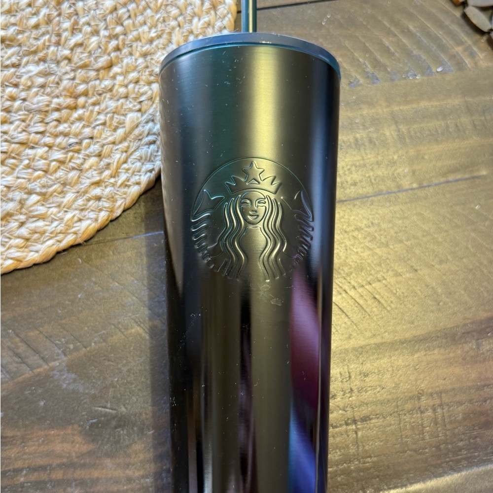 Starbucks Hunter green to Black Stainless Tumbler with Logo